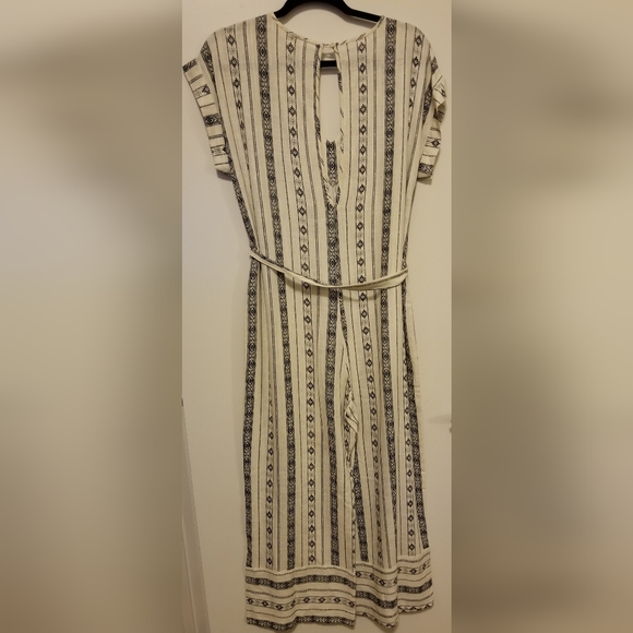 Blue and Cream/Off-White Pantsuit Romper - Picture 1 of 4